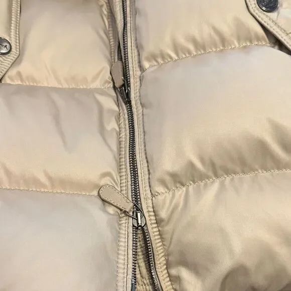 Women's Coach Beige Fur-Trimmed Puffer Jacket - Picture 11 of 11